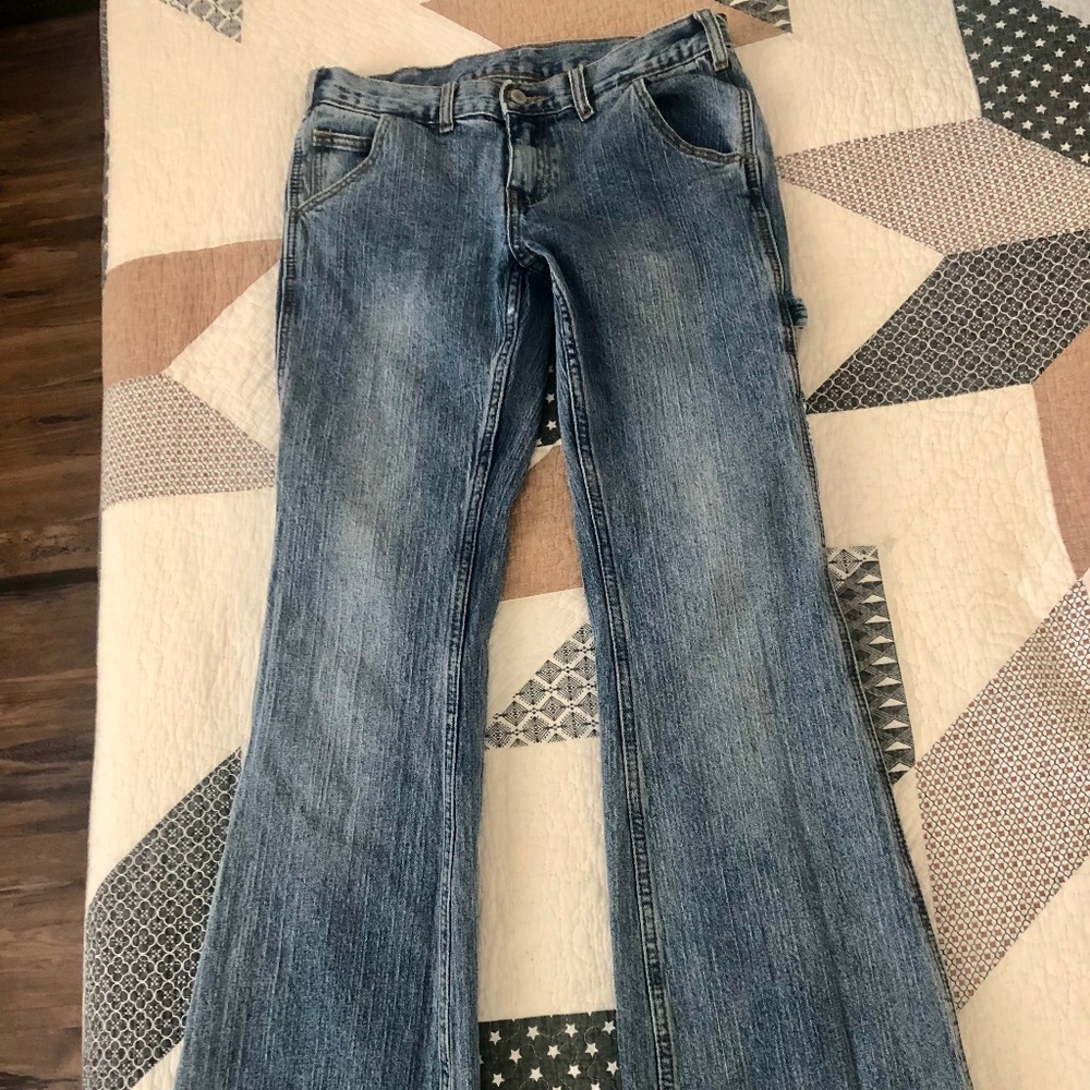 J. Galt Shanghai Low Rise Flare Jeans ~ Unique! - Picture 2 of 13
